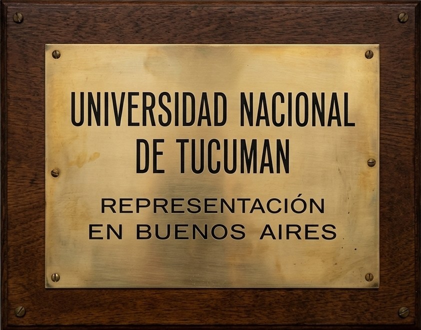 Placa de bronce: Universidad Nacional de Tucumán, Representación en Buenos Aires